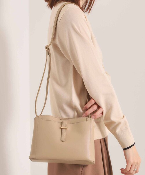 ITS'DEMO（イッツデモ）の「＜かるバッグ＞横型ミニショルダー（ショルダーバッグ・レディース・ブラック/アイボリー/ベージュ・00）」の3枚目の写真