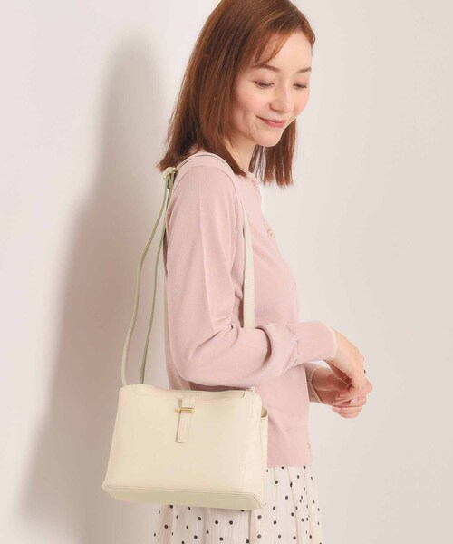 ITS'DEMO（イッツデモ）の「＜かるバッグ＞横型ミニショルダー（ショルダーバッグ・レディース・ブラック/アイボリー/ベージュ・00）」の4枚目の写真