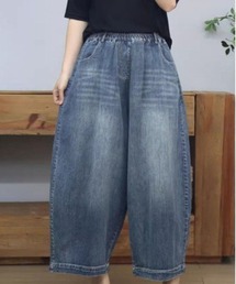 ウエストゴムコクーンデニムパンツ