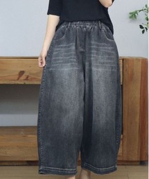 ウエストゴムコクーンデニムパンツ