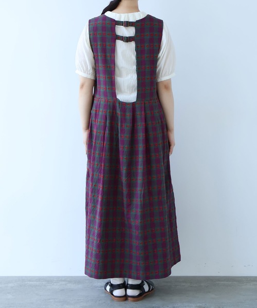bulle de savon(ビュルデサボン)の「hana×タータンcheck ワンピース(ワンピース・レディース・グリーン・FREE)」の15枚目の写真