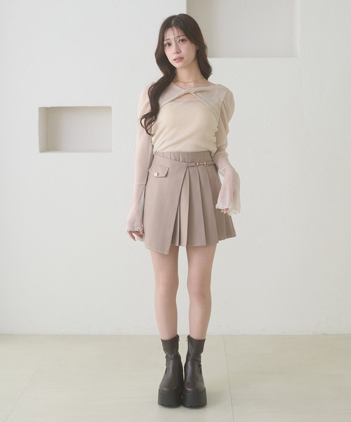 Ambre Neige(アンブルネージュ)の「glitter tulle twist design tops / ラメチュールネジリデザイントップス(Tシャツ/カットソー・レディース・ライトグリーン/アイボリー/ピンク・FREE)」の11枚目の写真