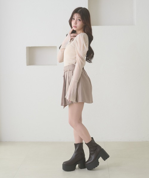 Ambre Neige(アンブルネージュ)の「glitter tulle twist design tops / ラメチュールネジリデザイントップス(Tシャツ/カットソー・レディース・ライトグリーン/アイボリー/ピンク・FREE)」の13枚目の写真
