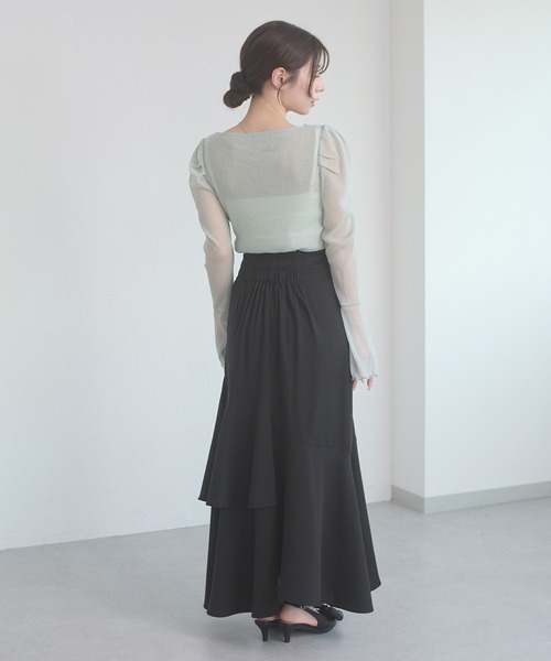 Ambre Neige(アンブルネージュ)の「glitter tulle twist design tops / ラメチュールネジリデザイントップス(Tシャツ/カットソー・レディース・ライトグリーン/アイボリー/ピンク・FREE)」の21枚目の写真