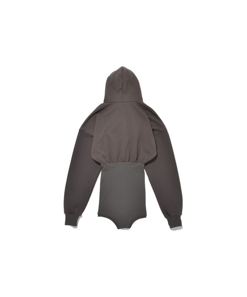 DLESS(ドレス)の「Hoodie bodysuits/フーディボディスーツ(Tシャツ/カットソー・レディース・ブラック/霜降りグレー/ベージュ・XS)」の5枚目の写真