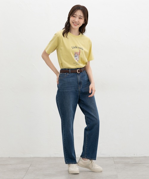 Honeys（ハニーズ）の「【ＵＶカット】フォトプリントＴシャツ（Tシャツ/カットソー・レディース・イエロー/オートミール/オレンジ/スミクロ/オフホワイト・L/LL/M/S）」の12枚目の写真