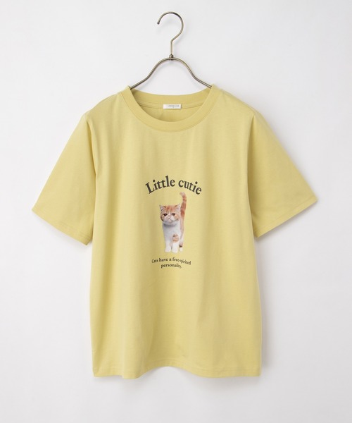 Honeys（ハニーズ）の「【ＵＶカット】フォトプリントＴシャツ（Tシャツ/カットソー・レディース・イエロー/オートミール/オレンジ/スミクロ/オフホワイト・L/LL/M/S）」の22枚目の写真