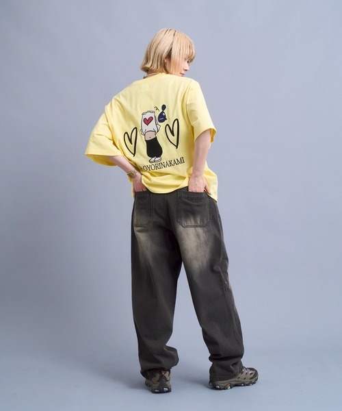 kaoyorinakami(カオヨリナカミ)の「cookie paint denimpants / クッキーペイントデニムパンツ(デニムパンツ・メンズ・ブラック/ライトブルー・SMALL/MEDIUM/LARGE/X-LARGE)」の12枚目の写真