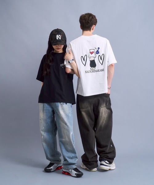 kaoyorinakami(カオヨリナカミ)の「cookie paint denimpants / クッキーペイントデニムパンツ(デニムパンツ・メンズ・ブラック/ライトブルー・SMALL/MEDIUM/LARGE/X-LARGE)」の14枚目の写真