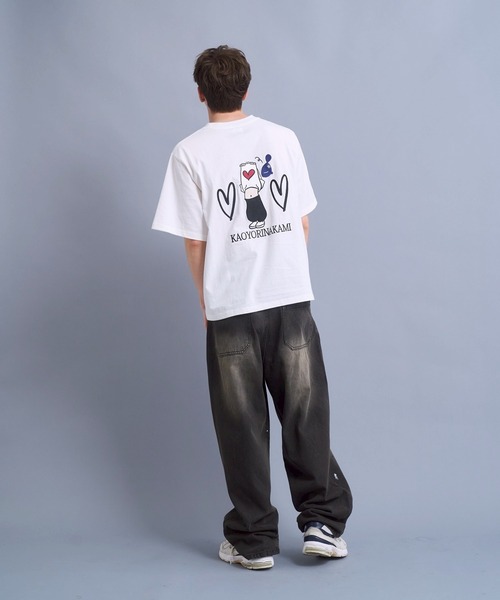 kaoyorinakami(カオヨリナカミ)の「cookie paint denimpants / クッキーペイントデニムパンツ(デニムパンツ・メンズ・ブラック/ライトブルー・SMALL/MEDIUM/LARGE/X-LARGE)」の8枚目の写真