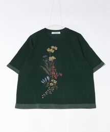 SUPER HAKKA（スーパーハッカ）の「フローリーハグ刺繍Tシャツ（Tシャツ/カットソー）」