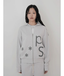 PEEVES PEEVES（フィブス フィブス）の「Waffle Zip-Up Hoodie / Light Grey（パーカー）」