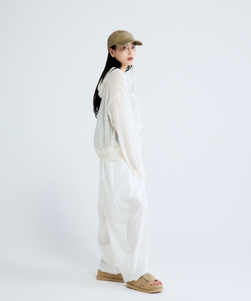 JEANASIS（ジーナシス）の「レースシアーZIPパーカーブルゾン/661793（パーカー・レディース・ライトブルー/ブラック/ホワイト・FREE）」の15枚目の写真