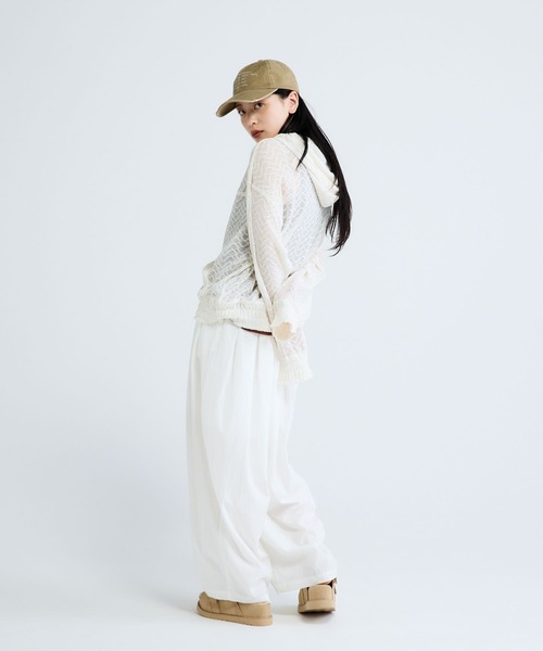 JEANASIS（ジーナシス）の「レースシアーZIPパーカーブルゾン/661793（パーカー・レディース・ライトブルー/ブラック/ホワイト・FREE）」の16枚目の写真