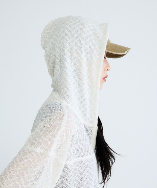 JEANASIS（ジーナシス）の「レースシアーZIPパーカーブルゾン/661793（パーカー・レディース・ライトブルー/ブラック/ホワイト・FREE）」の20枚目の写真