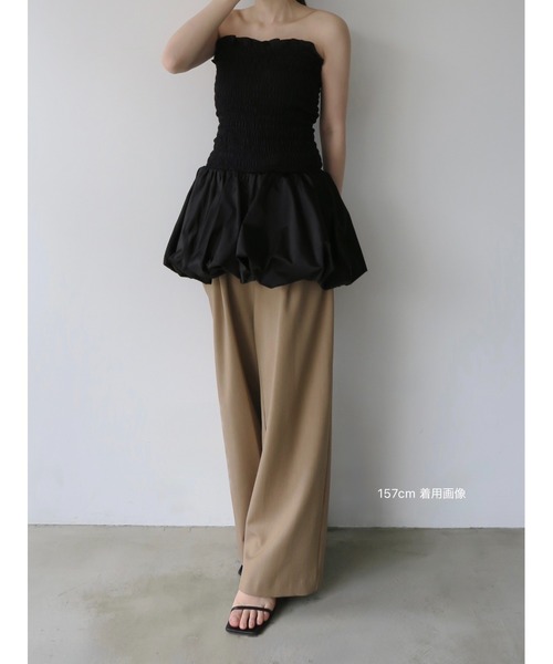 celon(セロン)の「volume flare mini dress(ワンピース・レディース・ブラック・FREE)」の4枚目の写真