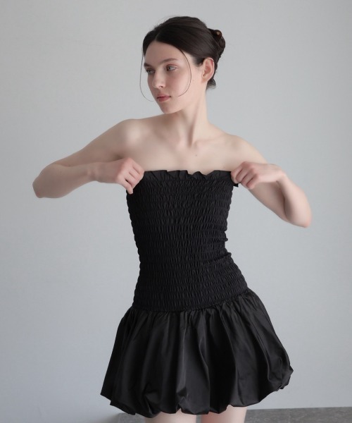 celon(セロン)の「volume flare mini dress(ワンピース・レディース・ブラック・FREE)」の10枚目の写真