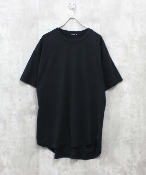 SHISKY（シスキー）の「MENS ヘムBIG Tシャツ(825-105)（Tシャツ/カットソー・メンズ・ダークグリーン/オフホワイト/チャコールグレー/ベージュ/杢グレー/ブラック・M/L/XL）」の2枚目の写真