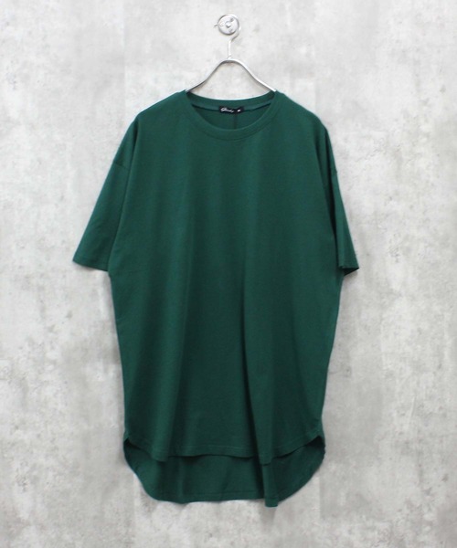 SHISKY（シスキー）の「MENS ヘムBIG Tシャツ(825-105)（Tシャツ/カットソー・メンズ・ダークグリーン/オフホワイト/チャコールグレー/ベージュ/杢グレー/ブラック・M/L/XL）」の13枚目の写真