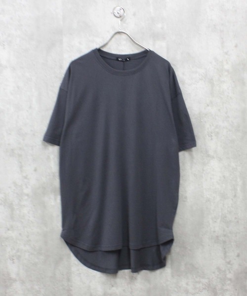 SHISKY（シスキー）の「MENS ヘムBIG Tシャツ(825-105)（Tシャツ/カットソー・メンズ・ダークグリーン/オフホワイト/チャコールグレー/ベージュ/杢グレー/ブラック・M/L/XL）」の15枚目の写真