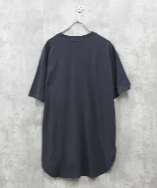 SHISKY（シスキー）の「MENS ヘムBIG Tシャツ(825-105)（Tシャツ/カットソー・メンズ・ダークグリーン/オフホワイト/チャコールグレー/ベージュ/杢グレー/ブラック・M/L/XL）」の16枚目の写真