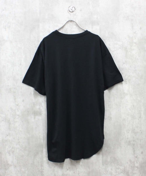 SHISKY（シスキー）の「MENS ヘムBIG Tシャツ(825-105)（Tシャツ/カットソー・メンズ・ダークグリーン/オフホワイト/チャコールグレー/ベージュ/杢グレー/ブラック・M/L/XL）」の18枚目の写真