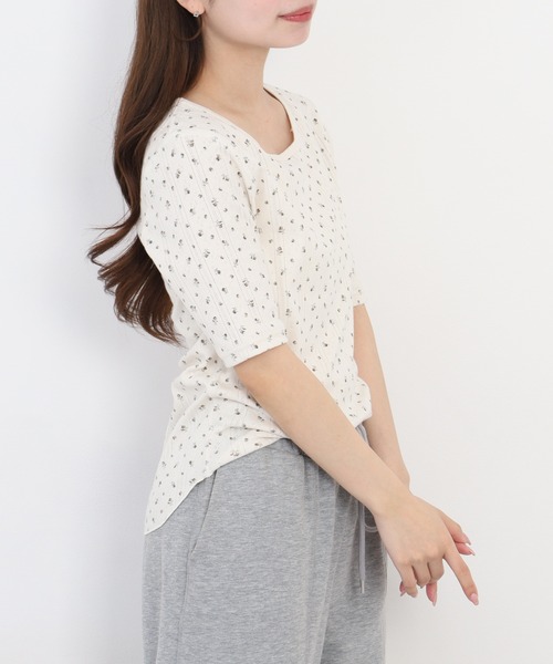 JEMORGAN（ジェーイーモーガン）の「JEMORGAN アイレットフライス花柄ハーフスリーブクルー（パック）（Tシャツ/カットソー・レディース・ブラック/ブルー/レッド・F）」の15枚目の写真