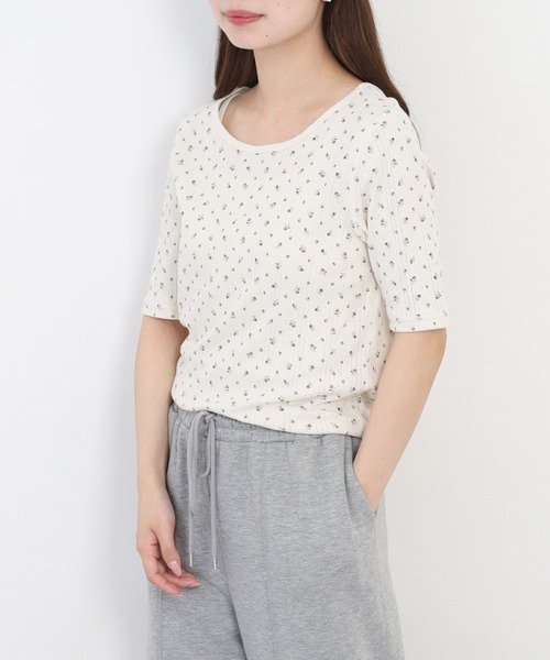 JEMORGAN（ジェーイーモーガン）の「JEMORGAN アイレットフライス花柄ハーフスリーブクルー（パック）（Tシャツ/カットソー・レディース・ブラック/ブルー/レッド・F）」の17枚目の写真