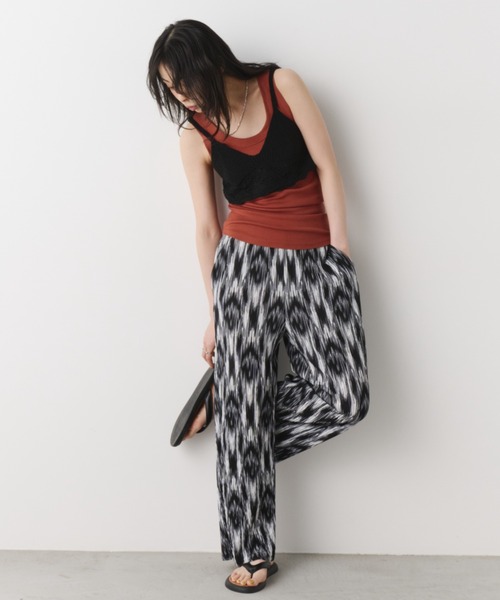 Unitage(ユニテージ)の「セルフカット可能/アソート総柄ミニプリーツパンツ(その他パンツ・レディース・その他/ブラック/オレンジ/グレー・FREE)」の18枚目の写真