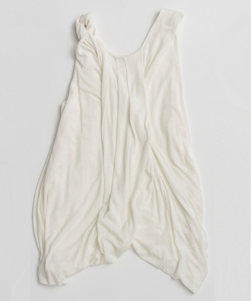 PRANK PROJECT(プランクプロジェクト)の「【2026Summer Pre-Order】ツイストショルダードレープトップ / Twist Shoulder Drape Top(Tシャツ/カットソー・レディース・ホワイト/グレー/ブラック・FREE)」の19枚目の写真