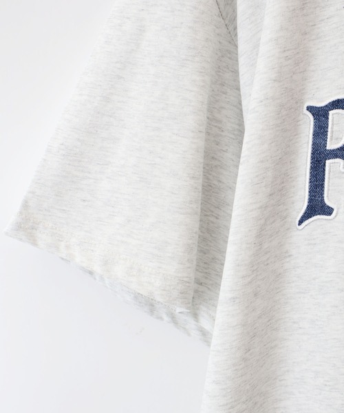 SpRay(スプレイ)の「デニム襟ハーフジップトップス(Tシャツ/カットソー・レディース・チャコールグレー/オフホワイト/ネイビー/オートミール・FREE)」の12枚目の写真