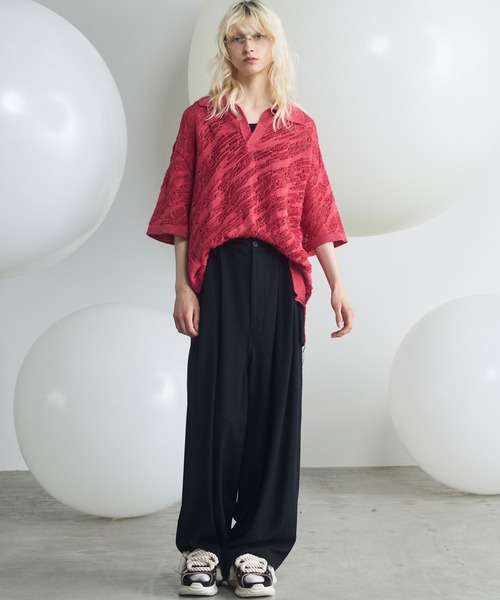 MAISON SPECIAL(メゾンスペシャル)の「《UNISEX》Dryamundsen Prime-Wide Three-tuck Balloon Pants/ドライアムンゼンプライムワイド3タックバルーンパンツ【MAISON SPECIAL/メゾンスペシャル】■セットアップ対応■(その他パンツ・メンズ・チャコールグレー/ブラック/アイボリー・2/1/0)」の14枚目の写真