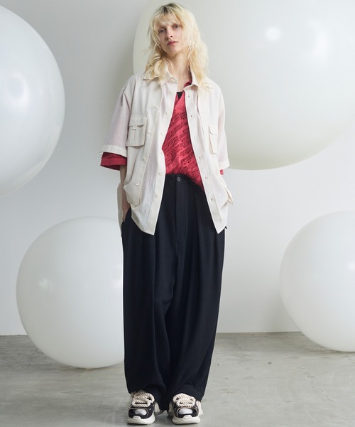 MAISON SPECIAL(メゾンスペシャル)の「《UNISEX》Dryamundsen Prime-Wide Three-tuck Balloon Pants/ドライアムンゼンプライムワイド3タックバルーンパンツ【MAISON SPECIAL/メゾンスペシャル】■セットアップ対応■(その他パンツ・メンズ・チャコールグレー/ブラック/アイボリー・2/1/0)」の15枚目の写真