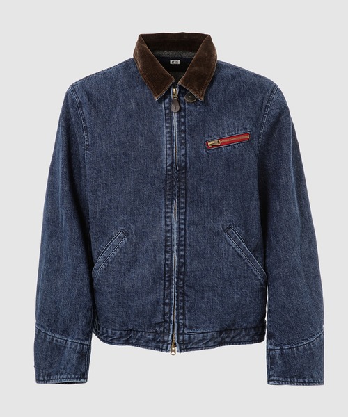 KHOKI（コッキ）の「Faded denim zip jakcet（その他アウター・メンズ・インディゴブルー/ブラック・3）」の2枚目の写真