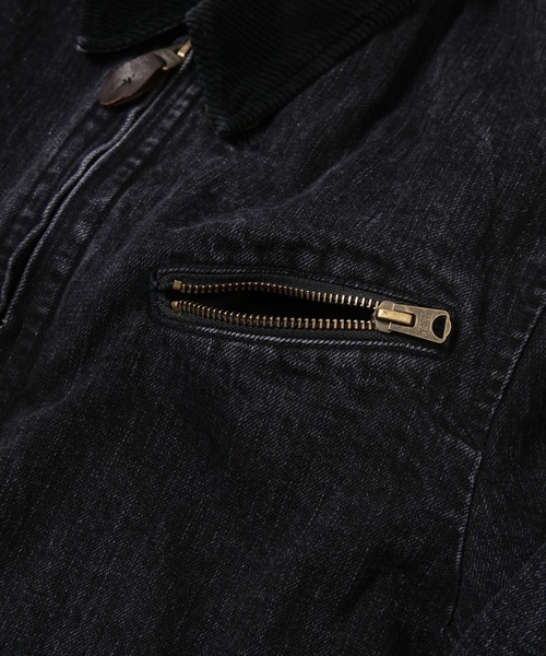 KHOKI（コッキ）の「Faded denim zip jakcet（その他アウター・メンズ・インディゴブルー/ブラック・3）」の8枚目の写真
