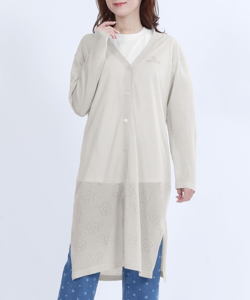 MARY QUANT（マリークワント）の「アイレットデイジーロング カーディガン（カーディガン/ボレロ・レディース・グレー/ブルー/ブラック・M）」の2枚目の写真