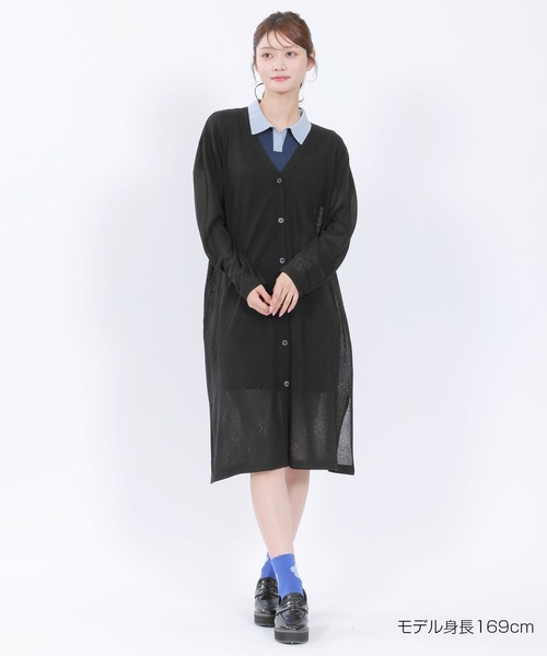MARY QUANT（マリークワント）の「アイレットデイジーロング カーディガン（カーディガン/ボレロ・レディース・グレー/ブルー/ブラック・M）」の10枚目の写真