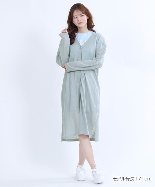 MARY QUANT（マリークワント）の「アイレットデイジーロング カーディガン（カーディガン/ボレロ・レディース・グレー/ブルー/ブラック・M）」の5枚目の写真
