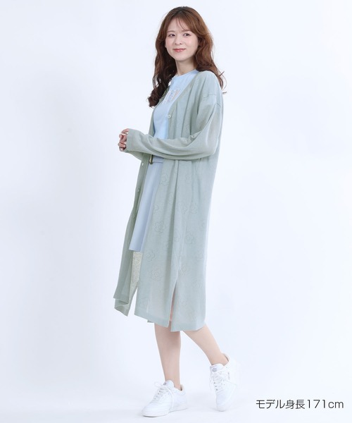 MARY QUANT（マリークワント）の「アイレットデイジーロング カーディガン（カーディガン/ボレロ・レディース・グレー/ブルー/ブラック・M）」の7枚目の写真