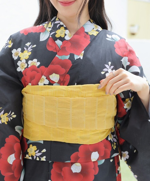 Honeys（ハニーズ）の「兵児帯（和装小物・レディース・イエロー/オレンジ・F）」の11枚目の写真