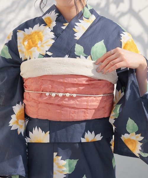 Honeys（ハニーズ）の「兵児帯（和装小物・レディース・イエロー/オレンジ・F）」の17枚目の写真
