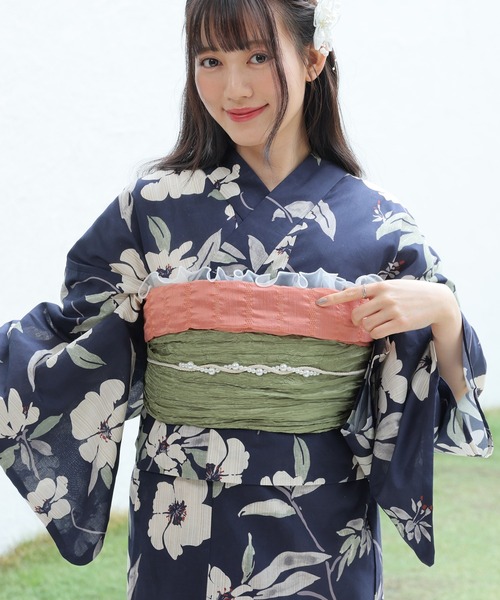 Honeys（ハニーズ）の「兵児帯（和装小物・レディース・イエロー/オレンジ・F）」の20枚目の写真