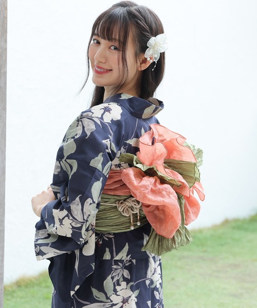 Honeys（ハニーズ）の「兵児帯（和装小物・レディース・イエロー/オレンジ・F）」の21枚目の写真
