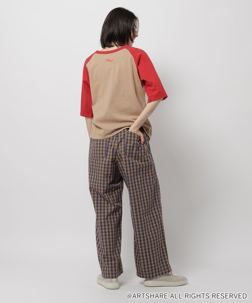 WIGGLE WIGGLE(ウィグルウィグル)の「【wiggle wiggle(ウィグルウィグル)】コラボ ラグランTシャツ(Tシャツ/カットソー・レディース・ベージュ/ネイビー/アイボリー・MEDIUM/LARGE)」の13枚目の写真