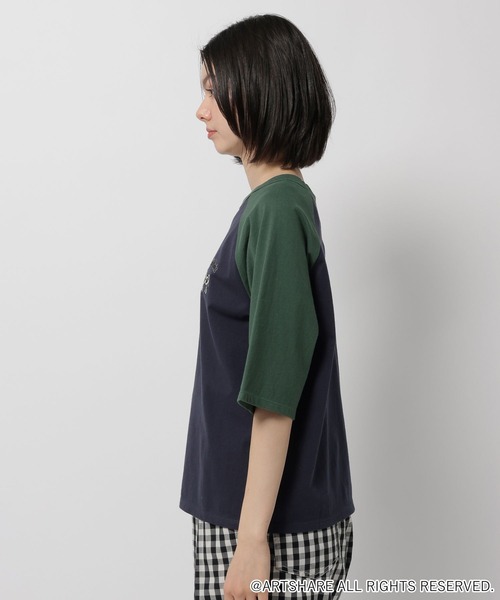 WIGGLE WIGGLE(ウィグルウィグル)の「【wiggle wiggle(ウィグルウィグル)】コラボ ラグランTシャツ(Tシャツ/カットソー・レディース・ベージュ/ネイビー/アイボリー・MEDIUM/LARGE)」の21枚目の写真