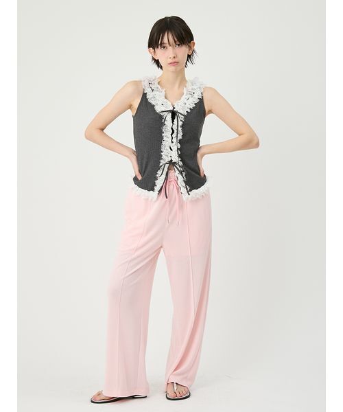 LILY BROWN(リリーブラウン)の「【LUMISHADE】カットロングパンツ(その他パンツ・レディース・チャコールグレー/ホワイト/ピンク・F)」の13枚目の写真