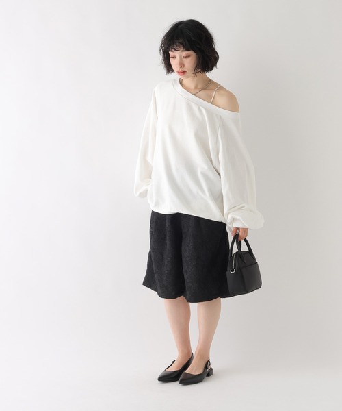 BAYFLOW（ベイフロー）の「[WEB限定/トレンドアイテム]レースイージーハーフパンツ（その他パンツ・レディース・ブラック/ホワイト・SMALL/MEDIUM）」の4枚目の写真