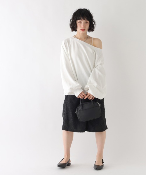 BAYFLOW（ベイフロー）の「[WEB限定/トレンドアイテム]レースイージーハーフパンツ（その他パンツ・レディース・ブラック/ホワイト・SMALL/MEDIUM）」の7枚目の写真