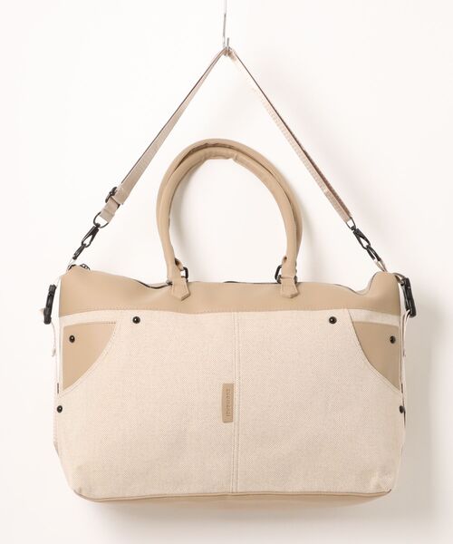 STYLE NUMBER(スタイルナンバー)の「【 STYLE NUMBER / スタイルナンバー 】 キャンバスコンビ ボストン ショルダー バッグ(ショルダーバッグ・メンズ・ブラック/ブラウン/ベージュ・FREE)」の3枚目の写真