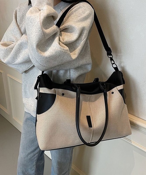 STYLE NUMBER(スタイルナンバー)の「【 STYLE NUMBER / スタイルナンバー 】 キャンバスコンビ ボストン ショルダー バッグ(ショルダーバッグ・メンズ・ブラック/ブラウン/ベージュ・FREE)」の10枚目の写真